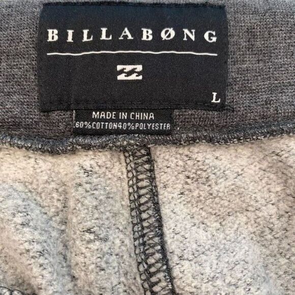 Billabong Large Gray Sweatpants Pull On Athleisure Athletic Pants - Picture 2 of 11